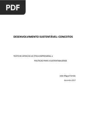 Desenvolvimento sustentável: Conceitos