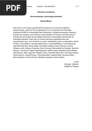 Uma introdução à psicologia ambiental
