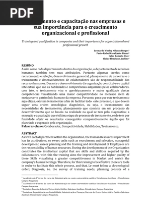Treinamento e capacitação nas empresas e sua importância para o crescimento organizacional e profissional