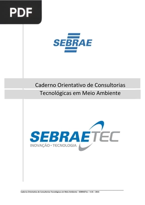 Caderno Orientativo de Consultorias Tecnológicas em Meio Ambiente (Artigo)