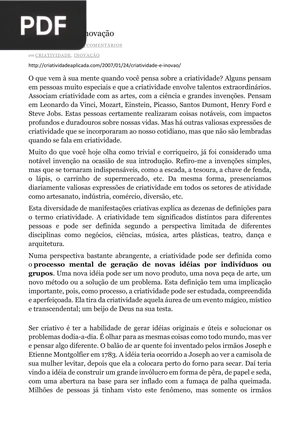 Criatividade e inovação