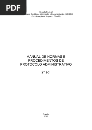Manual de normas e procedimentos de protocolo administrativo