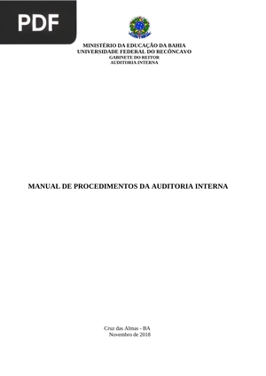 Manual de procedimentos da auditoria interna
