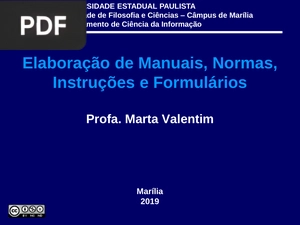 Elaboração de Manuais, Normas, Instruções e Formulários (Apresentação)