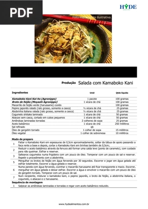 Salada com Kamaboko Kani