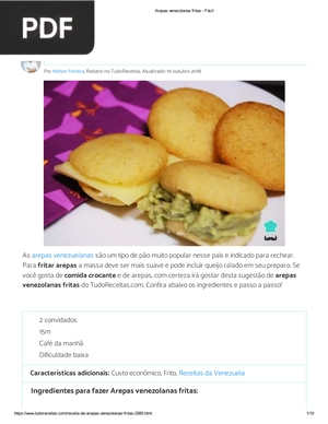 Receita de Arepas venezolanas fritas