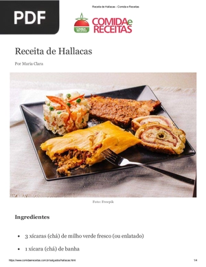 Receita de hallacas