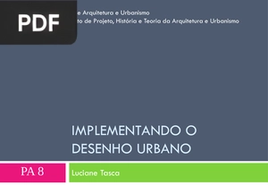 Implementando o desenho urbano (Apresentação)