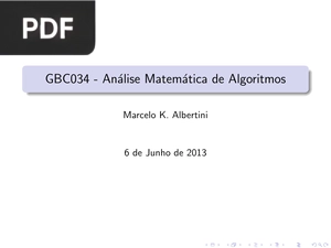 Análise Matemática de Algoritmos (Apresentação)