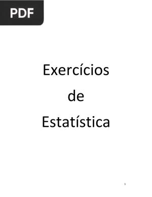 Exercícios de Estatística