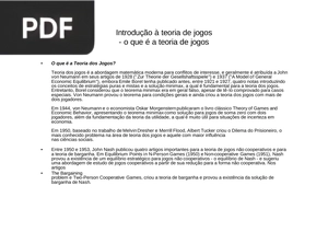 Introdução à teoria de jogos - o que é a teoria de jogos (Apresentação)