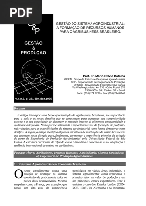 Gestão & Produção (Artigo)