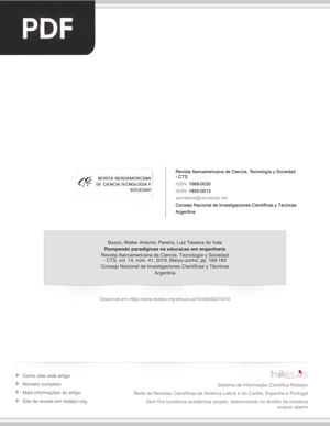 Rompendo paradigmas na educacao em engenharia