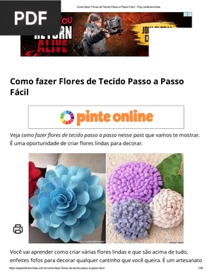 Como fazer Flores de Tecido Passo a Passo Fácil