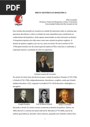 Breve história da bioquímica