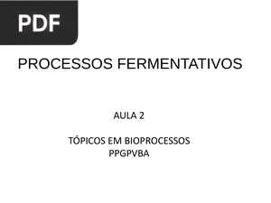 Processos fermentativos (Apresentação)
