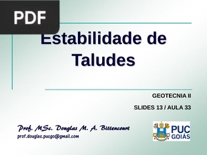 Estabilidade de Taludes (Apresentação)