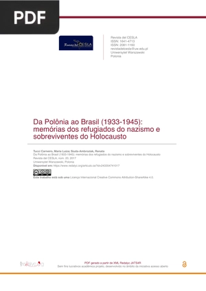 Da Polônia ao Brasil (1933-1945): memórias dos refugiados do nazismo e sobreviventes do Holocausto