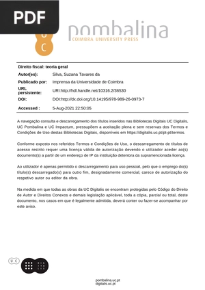 Direito fiscal: teoria geral