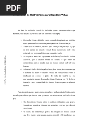 Dispositivos de Rastreamento para Realidade Virtual