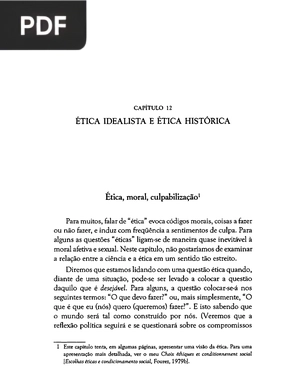 Ética idealista e ética histórica
