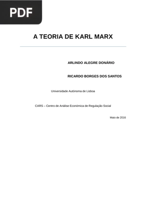A teoria de Karl Marx
