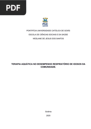 Terapia aquática no desempenho respiratório de iosodod da comunidade