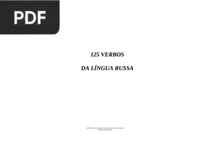 125 Verbos da Língua Russa