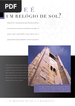 O que é um relógio de sol?