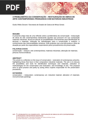 A problemática da conserção