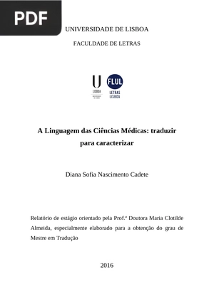 A Linguagem das Ciências Médicas