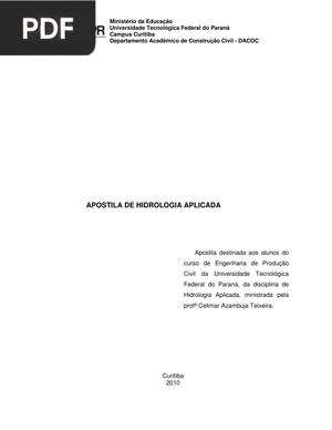 Apostila de hidrologia aplicada