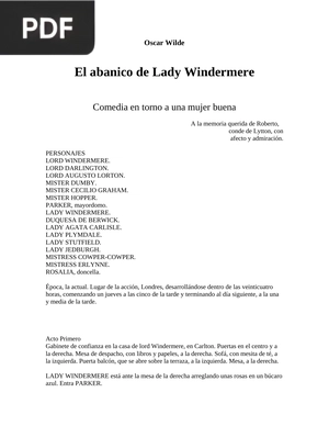El abanico de Lady Windermere