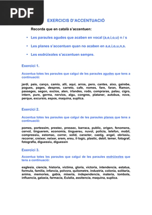Exercicis d' accentuació
