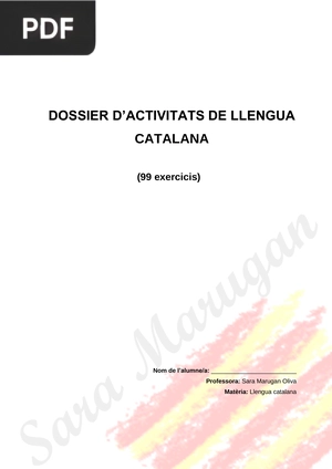 Dossier D' activitats da llengua catalana