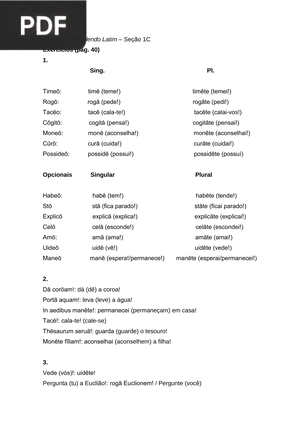 Gabarito Aprendendo Latim