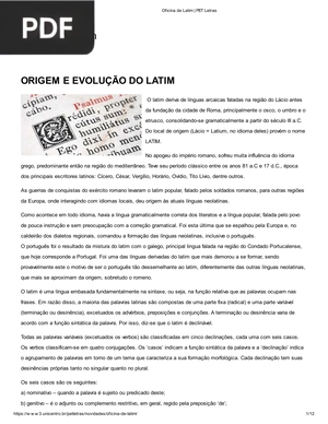 Origem e evolução do latim