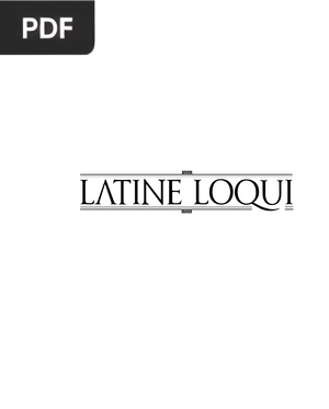 Latine Loqui