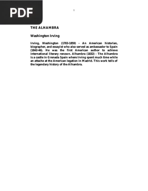 Tales from the Alhambra (Contos da Alhambra)