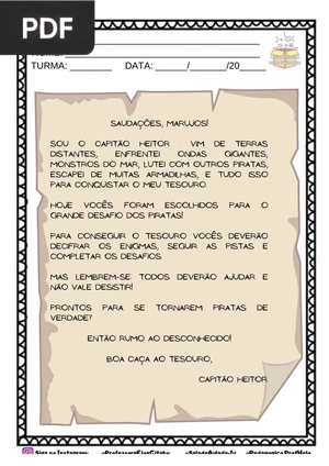 Sequência Didática - Pirata de palavras