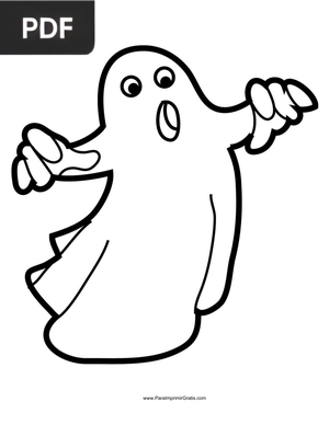 Desenho para colorir fantasma