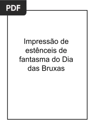 Impressão de estênceis de fantasma do Dia das Bruxas