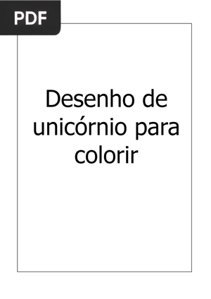 Desenho de unicórnio para colorir