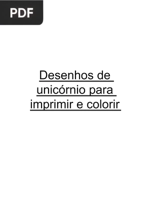 desenhos de unicórnio para imprimir e colorir