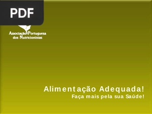 Alim ent ação Adequada - Faça m ais pela sua Saúde