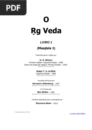 O Ṛg Veda - Livro 1