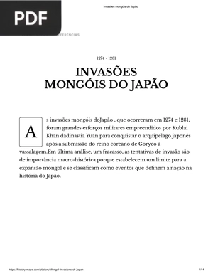 Invasões Mongóis Do Japão