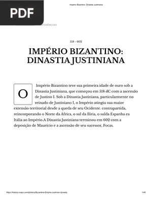 Império Bizantino - Dinastia Justiniana