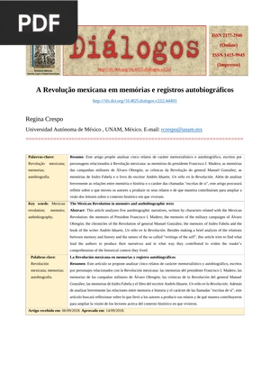 A Revolução mexicana em memórias e registros autobiográficos
