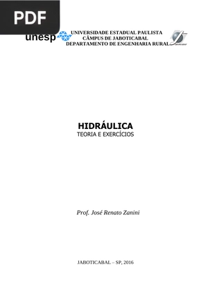Hidráulica - Curso Engenharia Agronômica